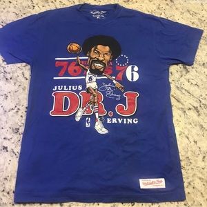 Vintage Dr J Julius Erving Mitchell & Ness shirt small 76ers